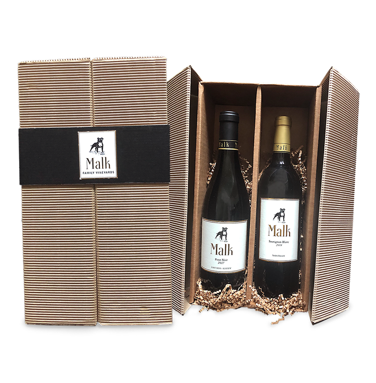 2-Bottle Gift Box - Kraft Cardboard